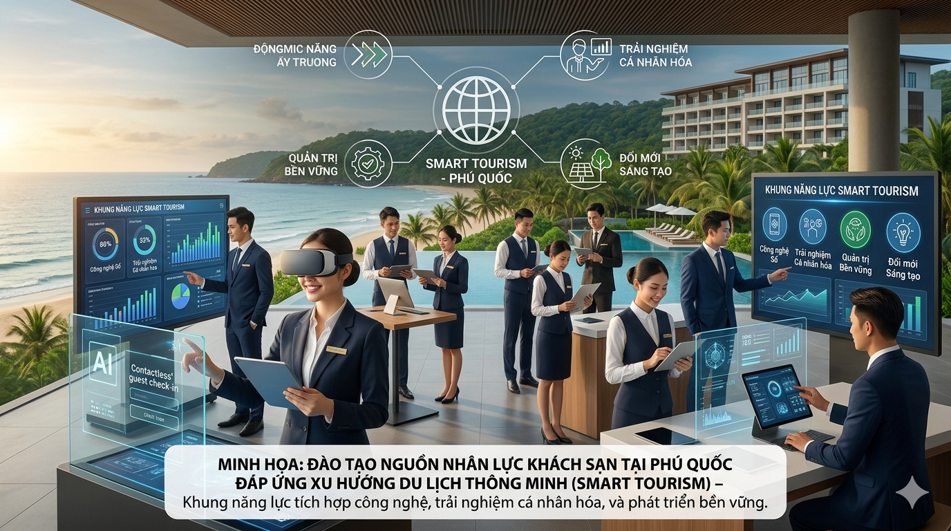 ĐÀO TẠO NGUỒN NHÂN LỰC KHÁCH SẠN TẠI PHÚ QUỐC ĐÁP ỨNG XU HƯỚNG DU LỊCH THÔNG MINH (SMART TOURISM): KHUNG NĂNG LỰC VÀ GIẢI PHÁP