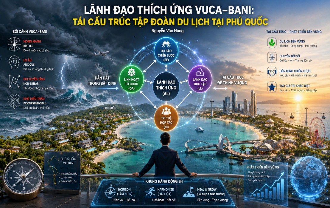 LÃNH ĐẠO THÍCH ỨNG VUCA–BANI: TÁI CẤU TRÚC TẬP ĐOÀN DU LỊCH TẠI PHÚ QUỐC
